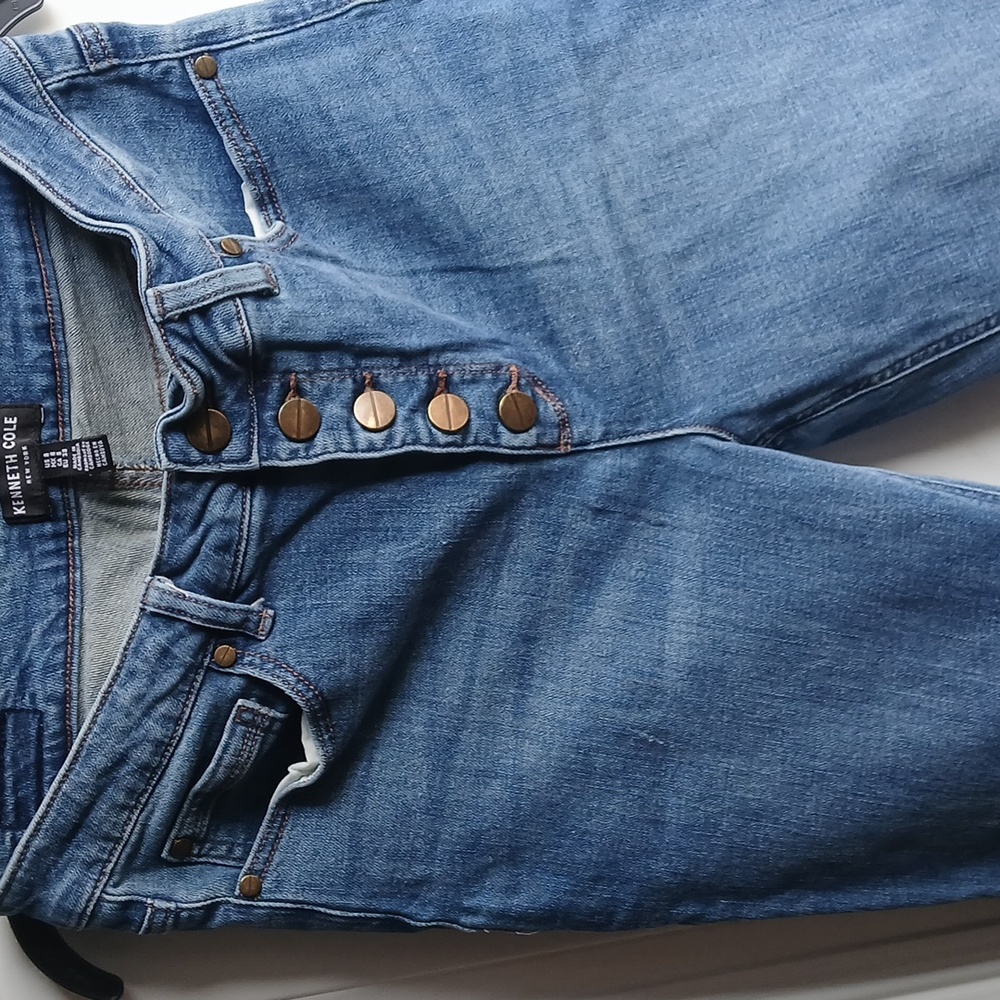 Kenneth Cole Light Blue Straight-Leg Button-Fly Jeans - Picture 8 of 8